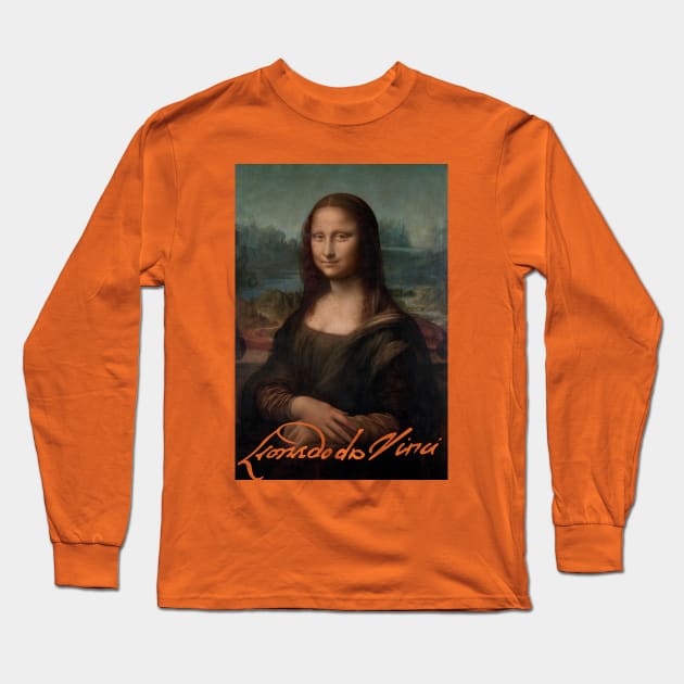 Mona Lisa Long Sleeve T-Shirt by Red Crown Design